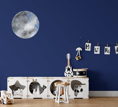 Full Moon Wall Sticker Decal, Space Wall Sticker, Space Wall Art, Watercolour Moon, Moon Decor Moon Decal, Kids Wall Sticker