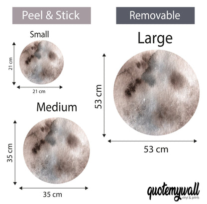Realistic Full Moon Wall sticker For Kids Bedrooms & Nursery Space Decal