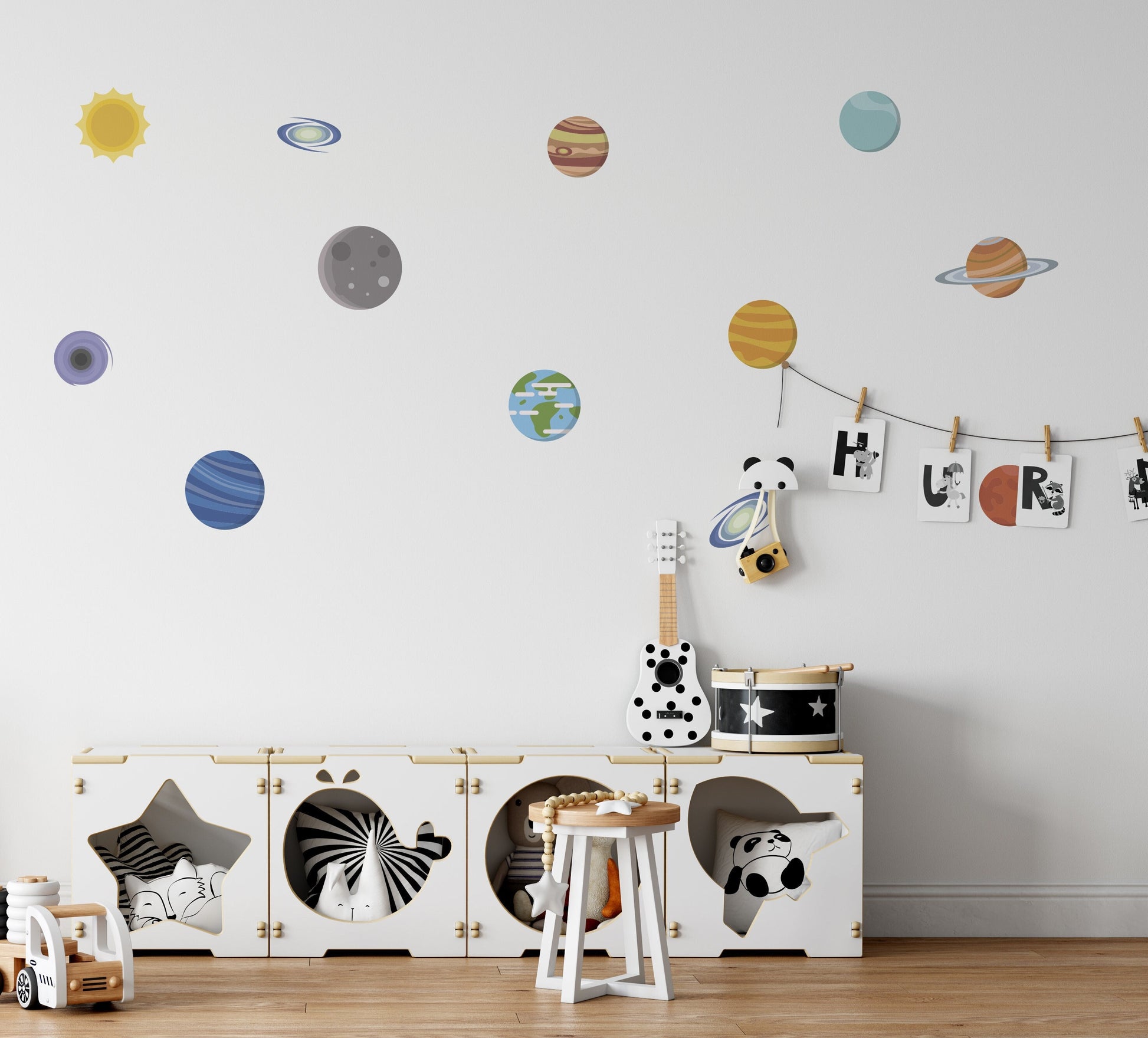 Kids Outer Space Planetsd Wall Sticker Decals