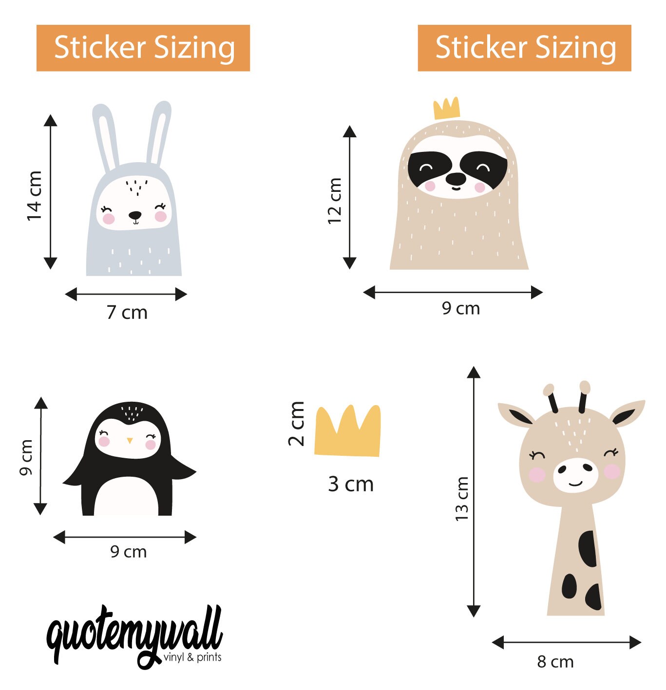 Boho Chic, Cute Animal Wall Stickers, Kids Wall Stickers, Safari Wall Decals, Boho Wall Art Stickers, Animal Wall Art