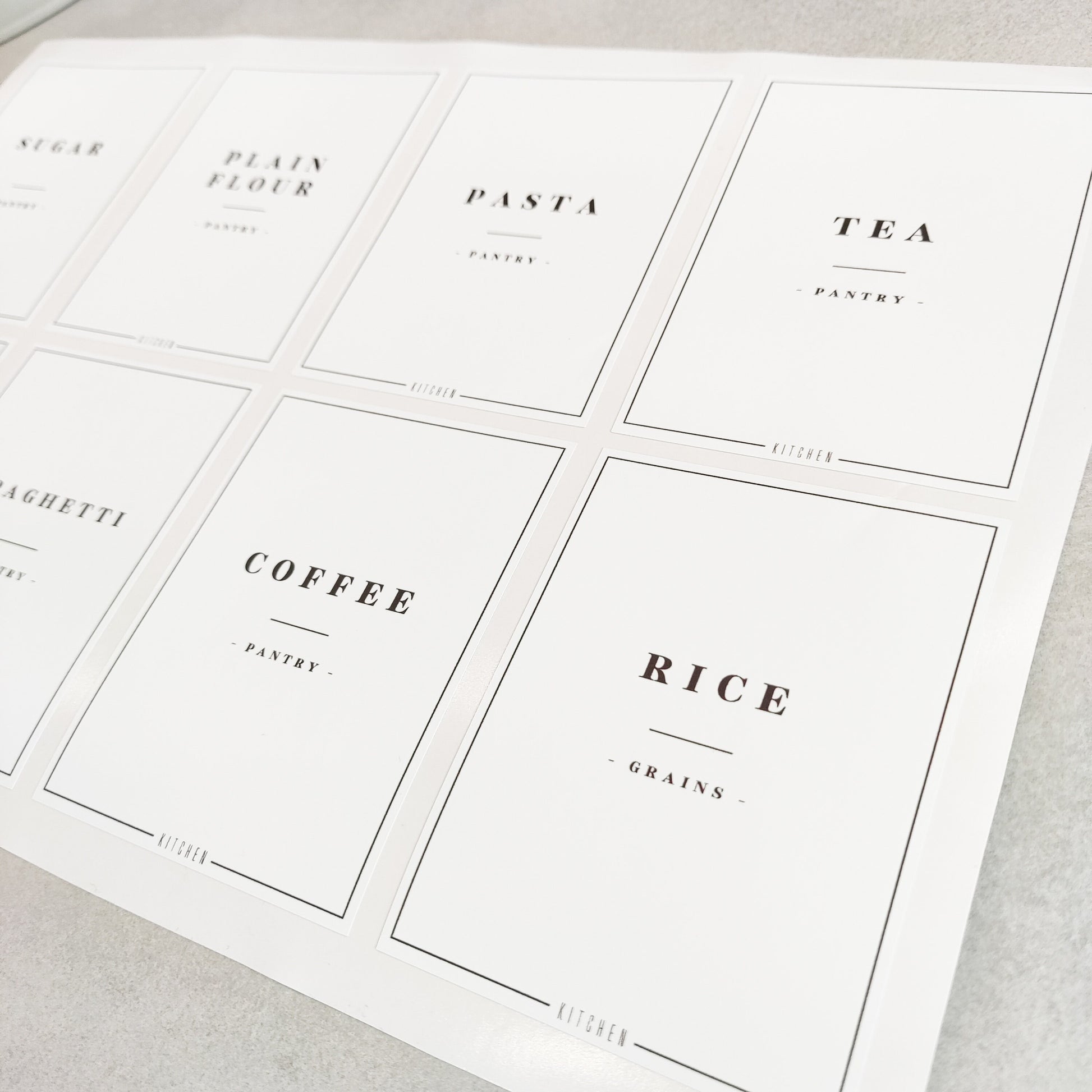 Pantry Labels Stickers For Kitchen Organisation Jars Storage For Tea Coffee Sugar Pasta Rice Spaghetti Flour Waterproof Stickers Home