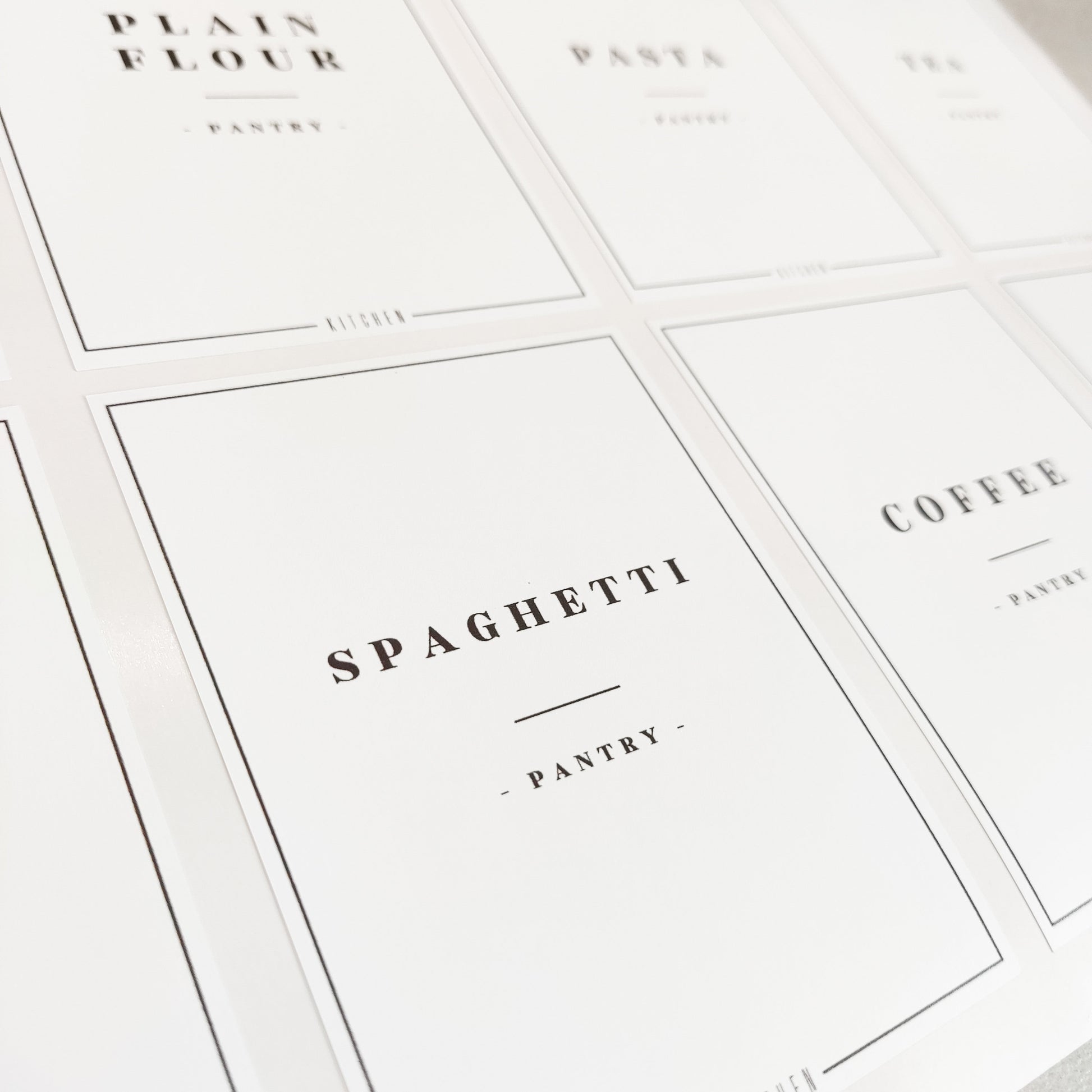 Pantry Labels Stickers For Kitchen Organisation Jars Storage For Tea Coffee Sugar Pasta Rice Spaghetti Flour Waterproof Stickers Home