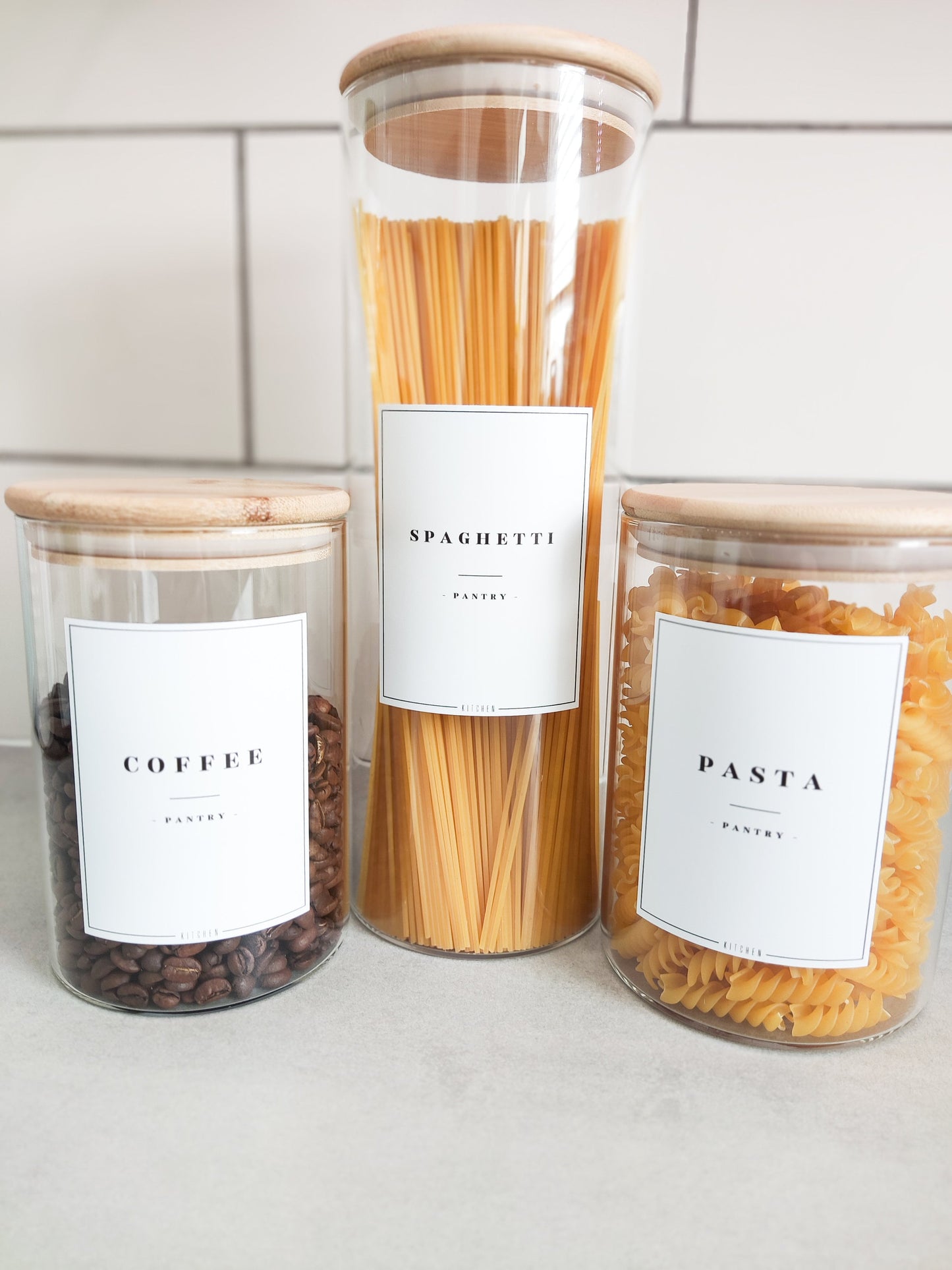 Pantry Labels Stickers For Kitchen Organisation Jars Storage For Tea Coffee Sugar Pasta Rice Spaghetti Flour Waterproof Stickers Home