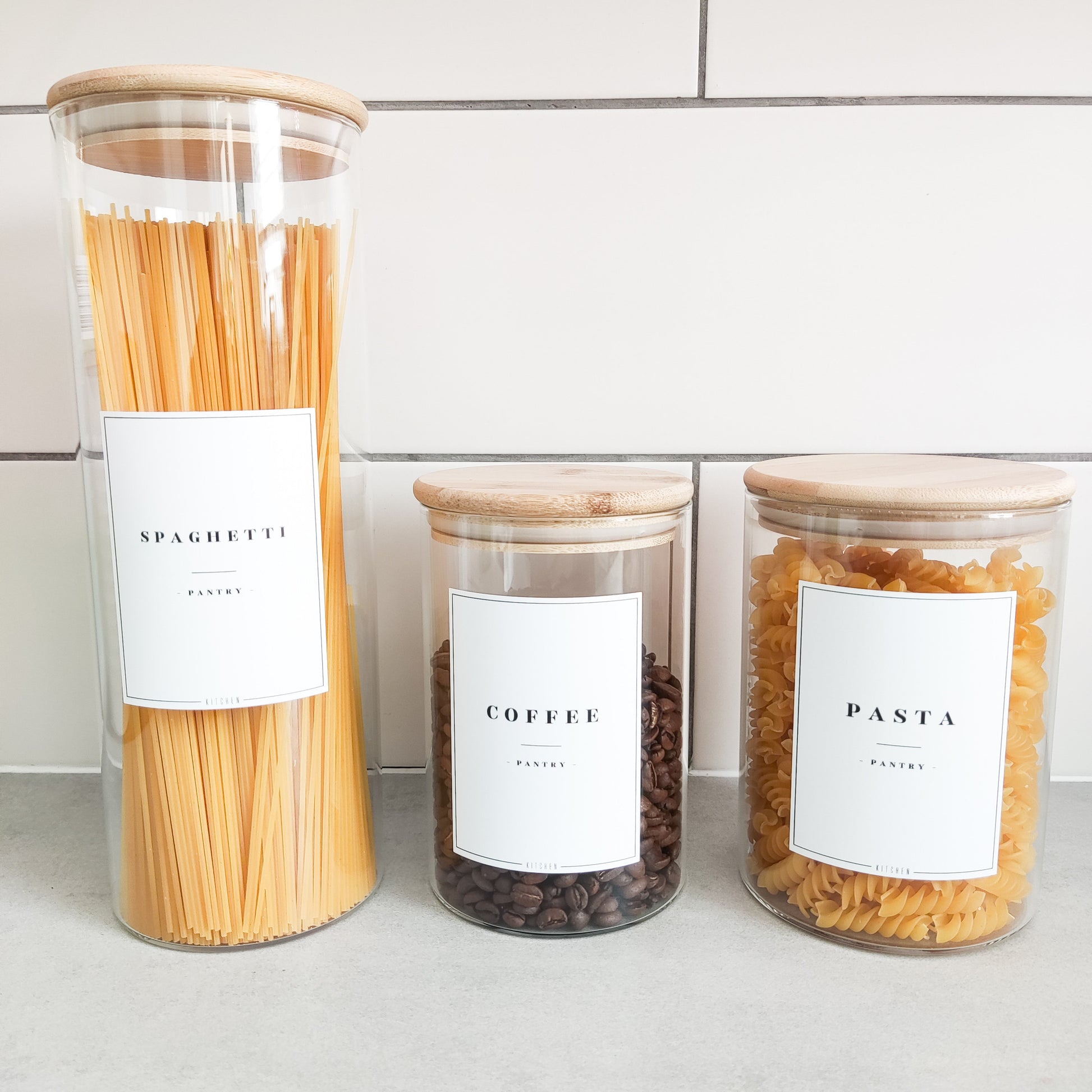 Pantry Labels Stickers For Kitchen Organisation Jars Storage For Tea Coffee Sugar Pasta Rice Spaghetti Flour Waterproof Stickers Home