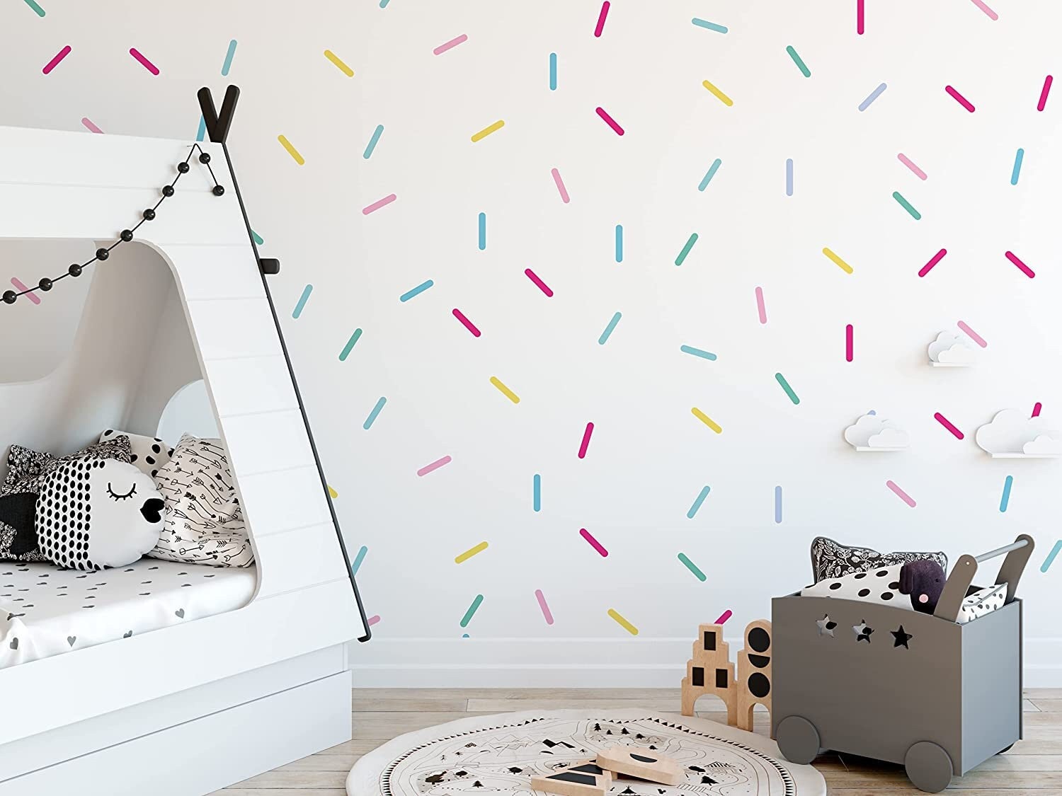 Colourful Sprinkle Wall Stickers, Sprinkle Decals For Kids Bedroom Nursery Boys Girls Confetti Stickers