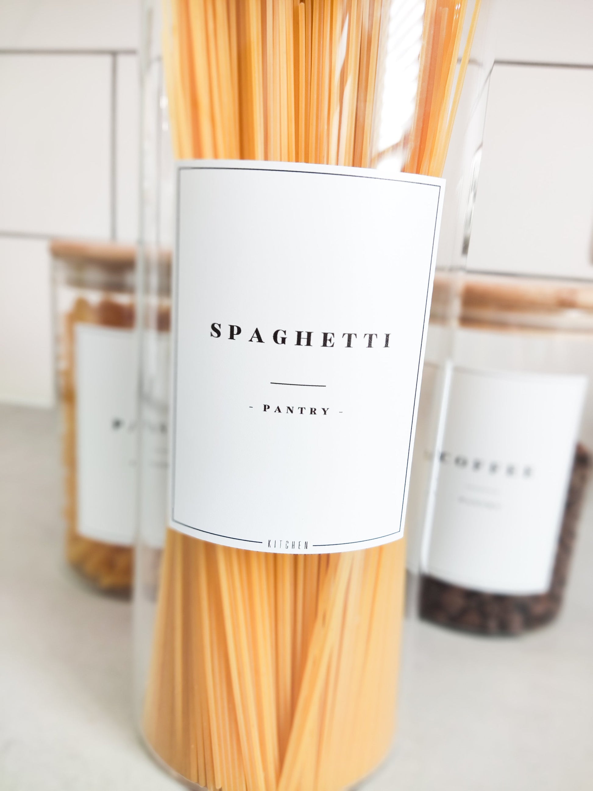 Pantry Labels Stickers For Kitchen Organisation Jars Storage For Tea Coffee Sugar Pasta Rice Spaghetti Flour Waterproof Stickers Home