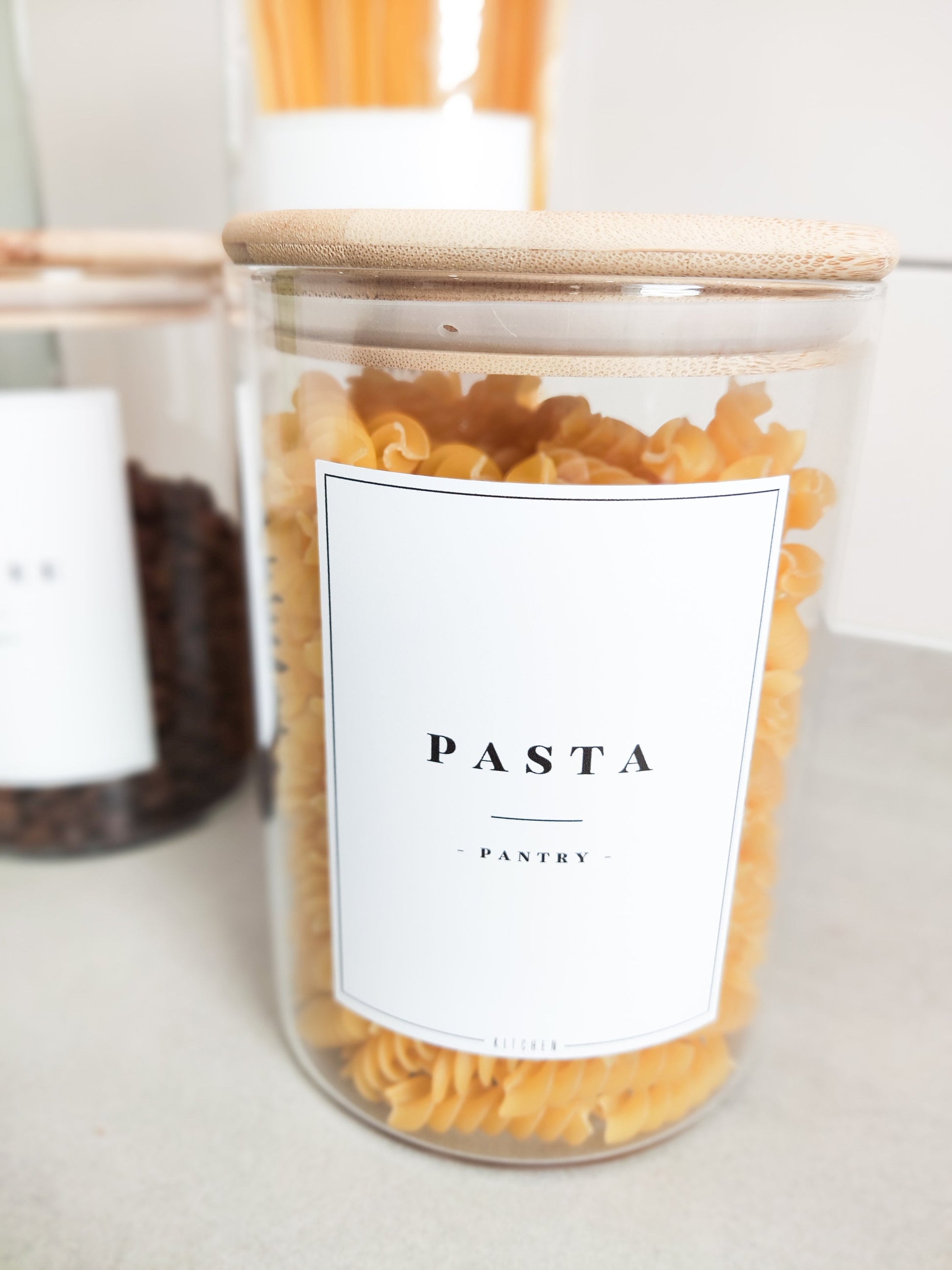 Pantry Labels Stickers For Kitchen Organisation Jars Storage For Tea Coffee Sugar Pasta Rice Spaghetti Flour Waterproof Stickers Home