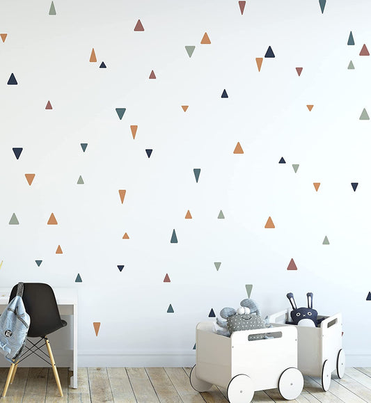 Boho Chic Colour Triangle Wall Stickers For Kids Rooms Children's Bedroom Wall Decals Nursery