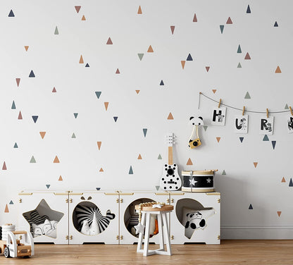 Boho Chic Colour Triangle Wall Stickers For Kids Rooms Children's Bedroom Wall Decals Nursery