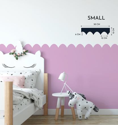 Scallops Arches Wall Painting Stencil | Stencils For Painting | Kids Bedroom Stencils Removable Nursery Wall Decor