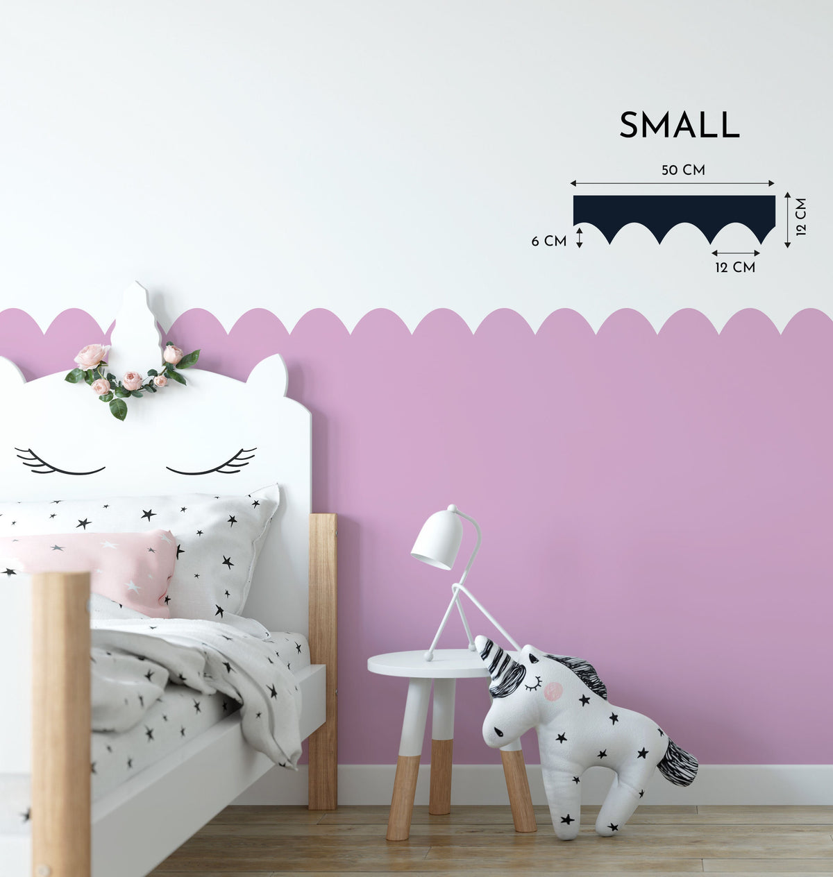 Rounded Wall Paint Stencil For Boarders Painting | Kids Rooms Boys & Girls Nursery Room Boarder