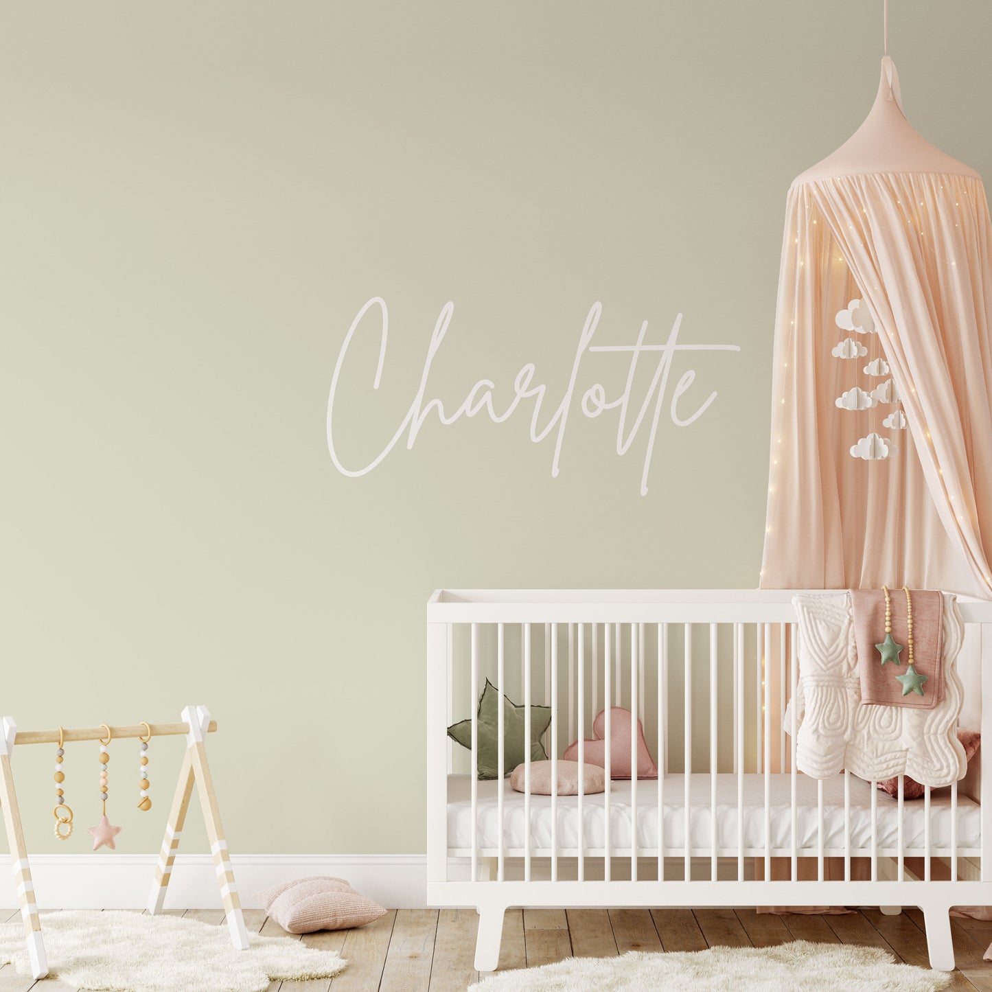 Nursery Kids Personalised Name Wall Sticker Decal Custom Vinyl Wall Art For Children's Bedrooms