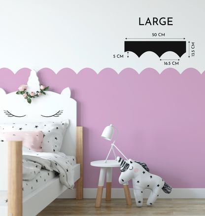 Arch Scallops Wall Stencils For Painting | Stencils For Walls | Nursery Room Paint Stencil Decor Boys Girls Kids Bedroom