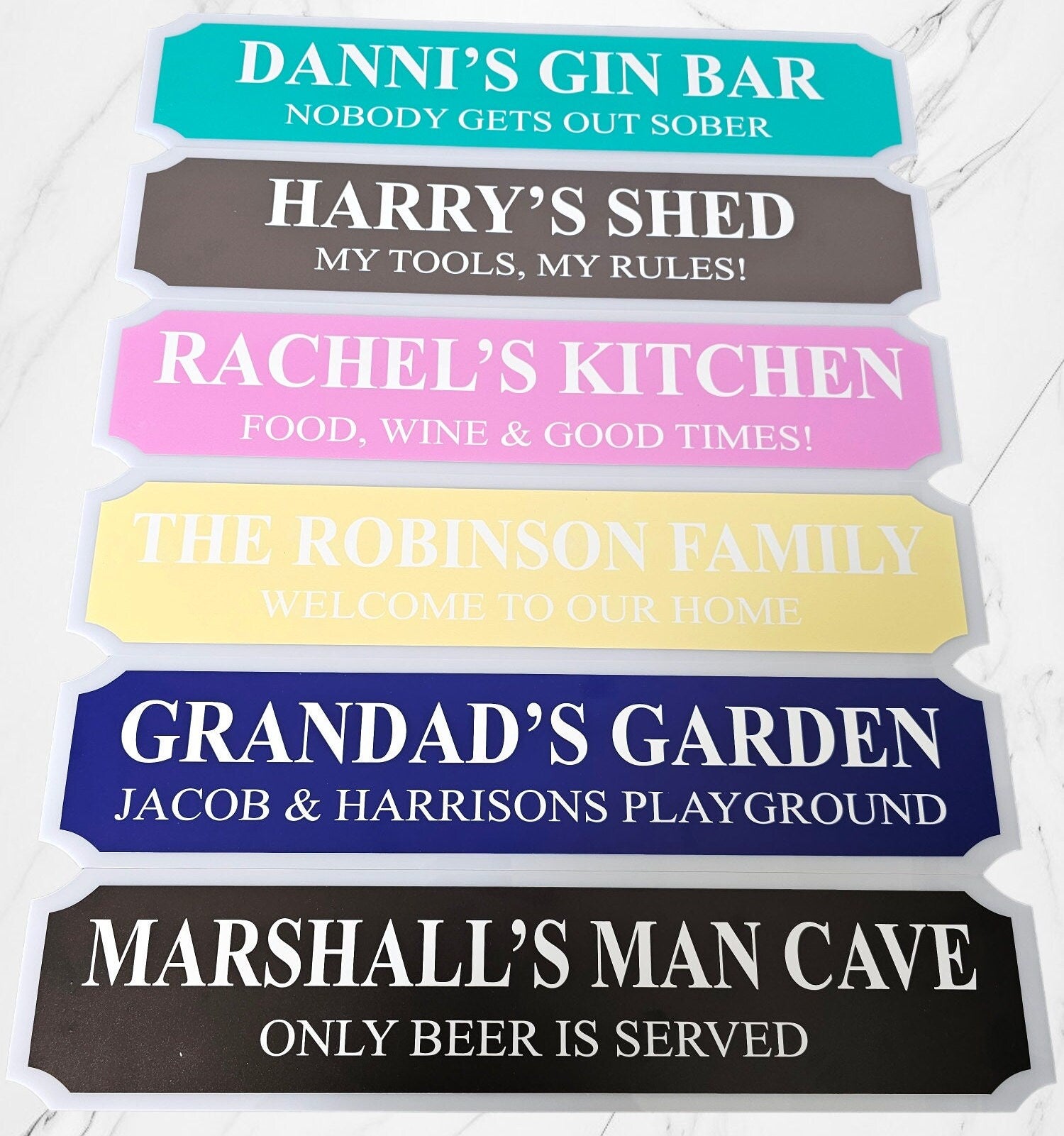Personalised Street Sign Plaque, Family Name Sign, Mr & Mrs Wedding Day Sign Decorative, Garden Man Cave Custom Sign For Shed Door