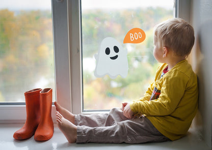 Halloween Ghost Boo Funny Window Sticker Window Decal For Halloween Party Door