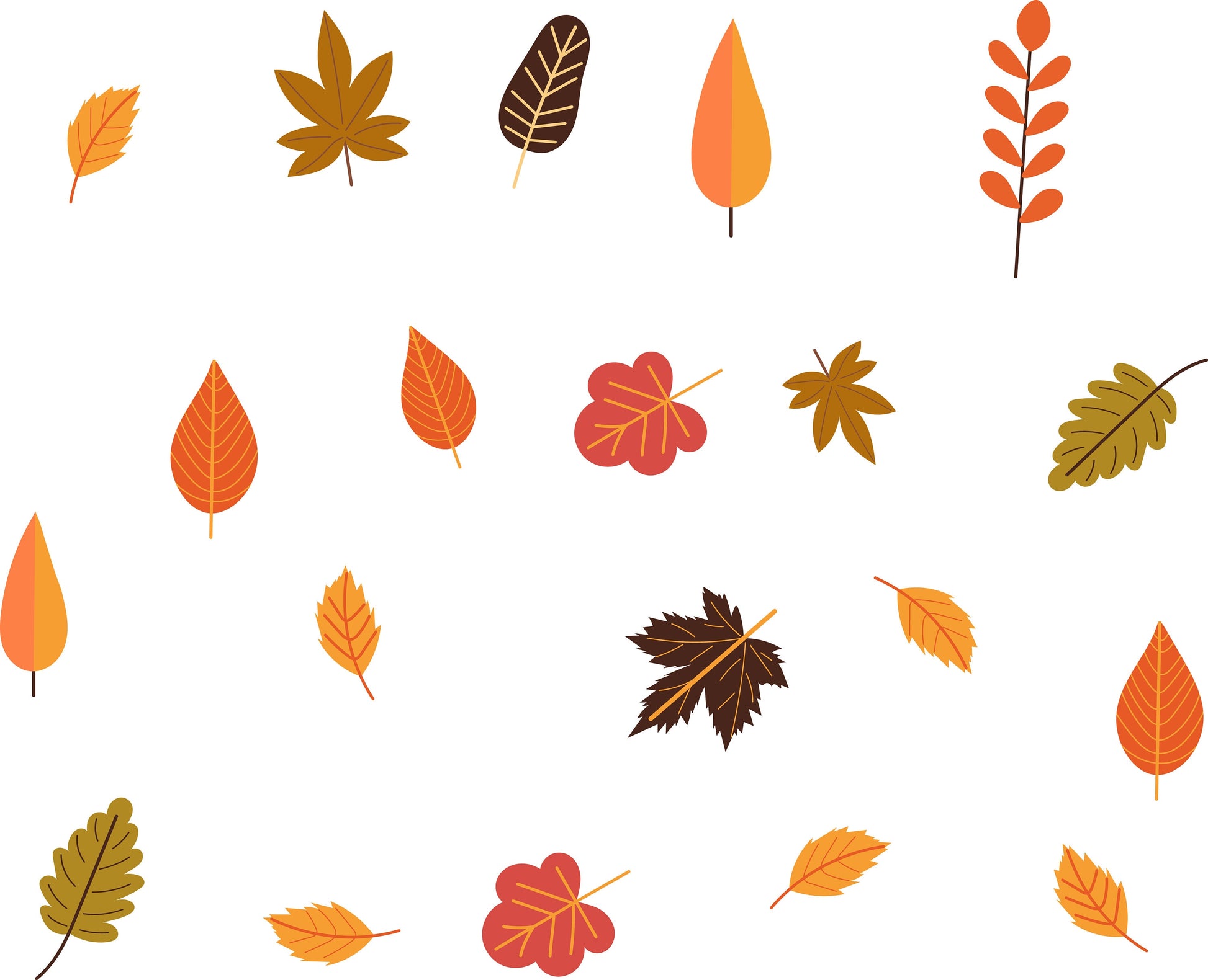 20 Autumn Leaves Window Decal Stickers, Autumn Decor, Shop Window Autumn Display Stickers