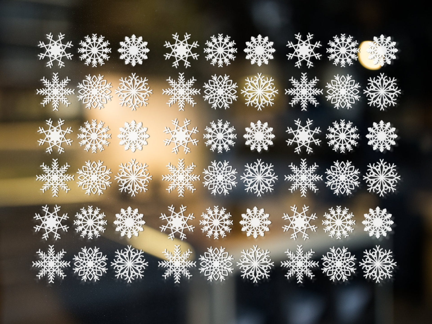 Shop Window Christmas Snowflake Window Stickers, Shop Display Christmas Decals, Snowflake Stickers For Shops