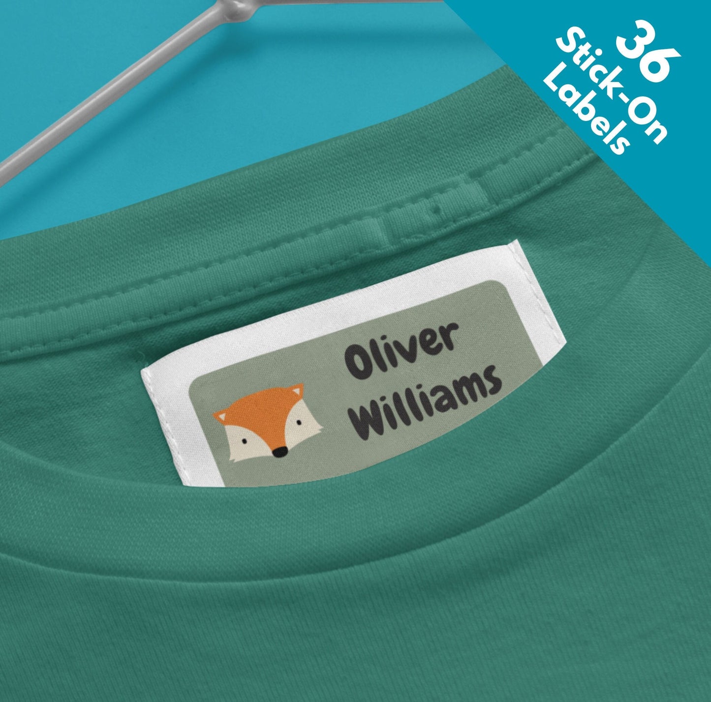 36 Clothing Labels For School Stick On no Iron Name Tags Personalised Labels For Kids Children