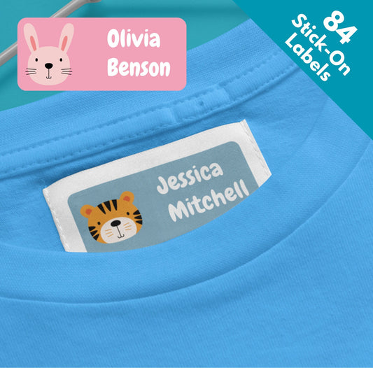 84 Animal Children's School Stick On Label For Care Tags Clothing Labels Stationery Stickers Personalised