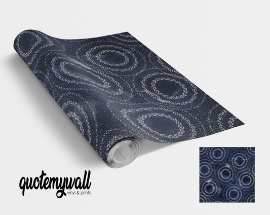 Navy Galaxy Circles Vinyl Furniture Wrap