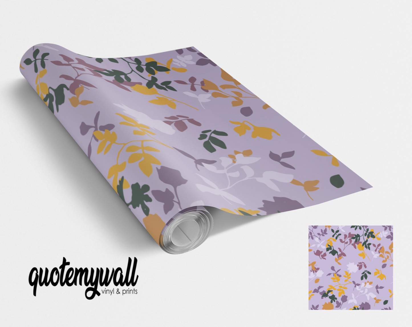 Lilac Lavender Floral Vinyl Furniture Sticker