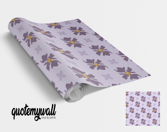 Lilac Purple Blossom Petals Self Adhesive Vinyl