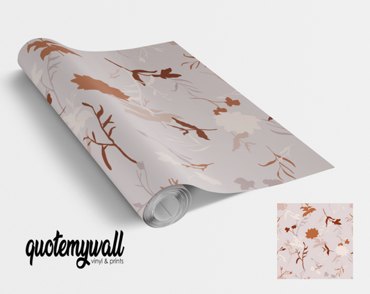 Rustic Light Autumn Leaves Vinyl Furniture Wrap