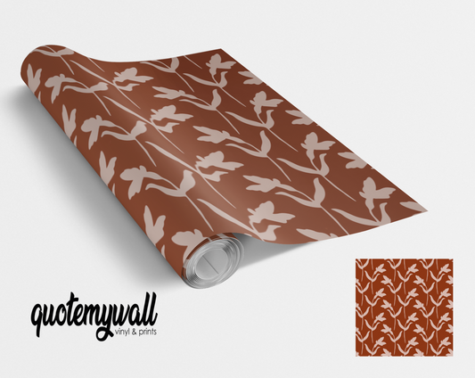 Brown Autumn Leaves Vinyl Furniture Sticker