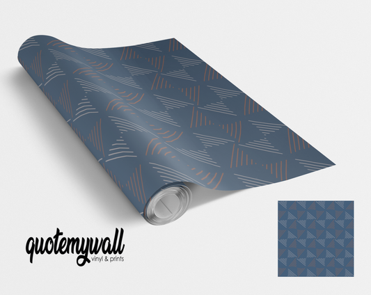 Blue Dash Lines Self Adhesive Vinyl
