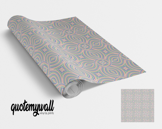 Pastel Swirl Pattern Self Adhesive Wrap