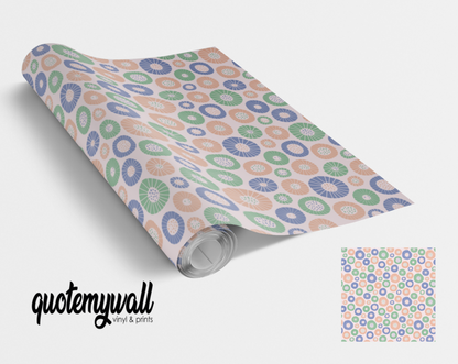 Pastel Shell Blobs Vinyl Furniture Sticker