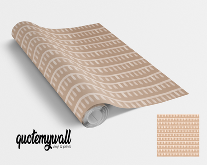 Beige Line Dashes Self Adhesive Vinyl