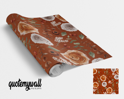 Orange Rose Poppy Seed Self Adhesive Vinyl