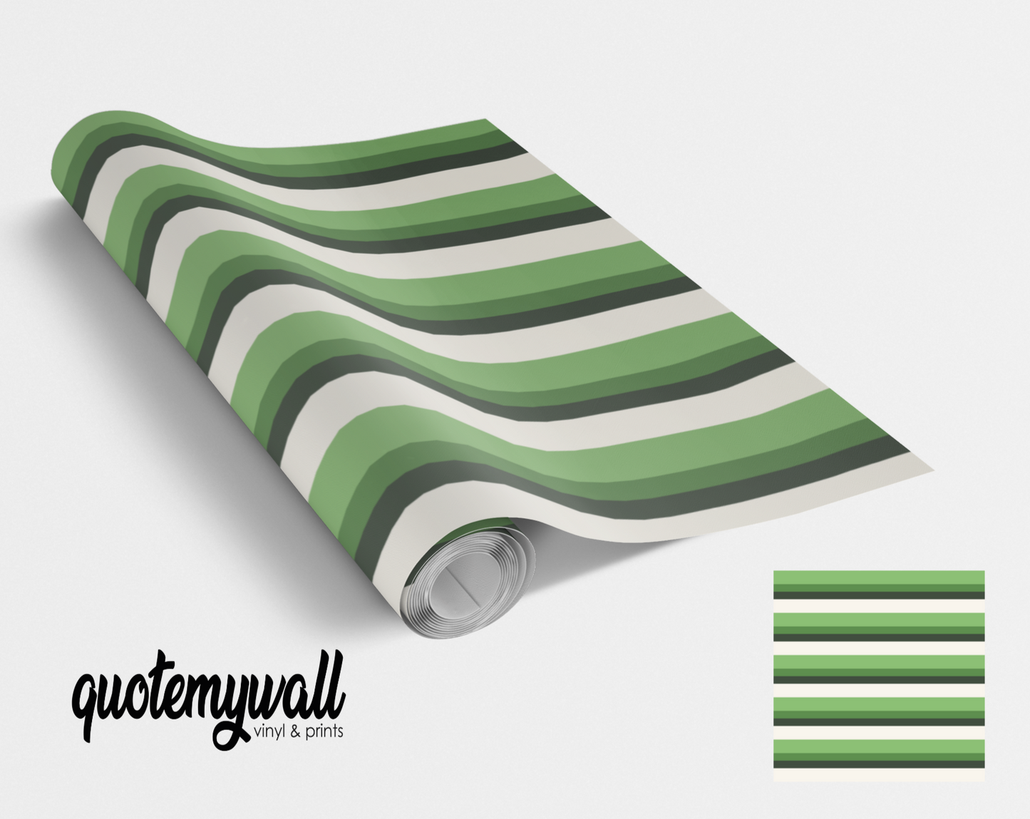 Green Ombre Linear Lines Self Adhesive Vinyl