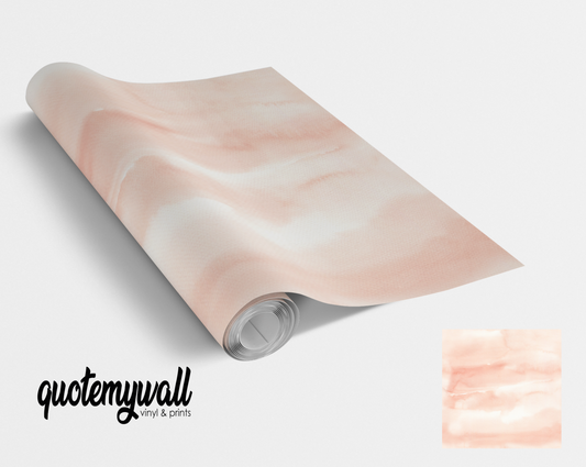 Baby Pink Watercolour Marble Self Adhesive Vinyl