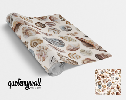 Sea Shells Conch Clam Mussel Self Adhesive Vinyl