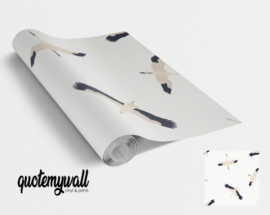 Crane Flying Bird Self Adhesive Vinyl