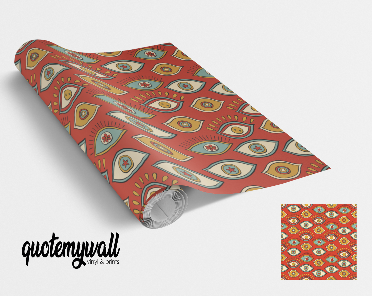Rusty Red Evil Eye Self Adhesive Vinyl