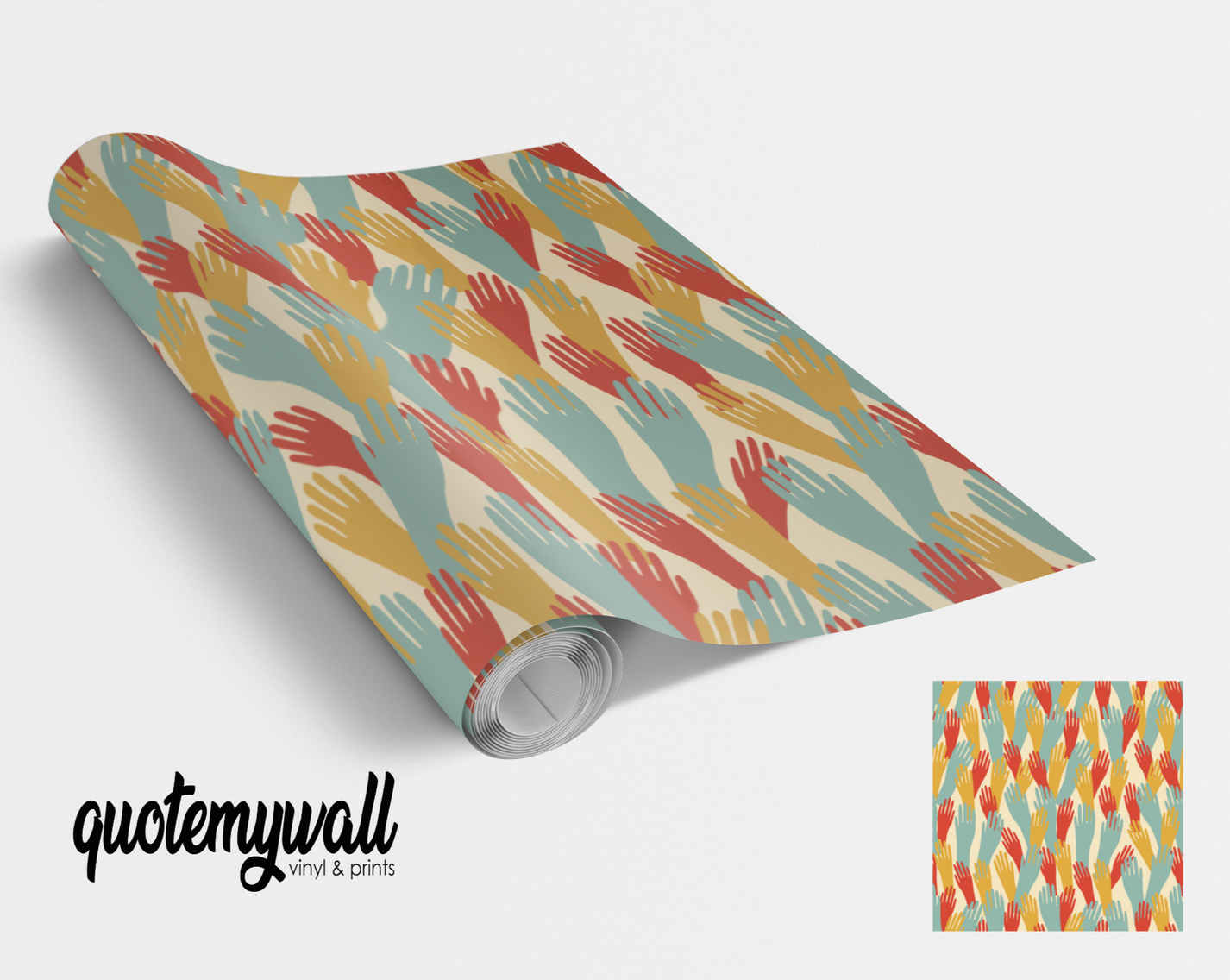 Waving Hands Self Adhesive Vinyl