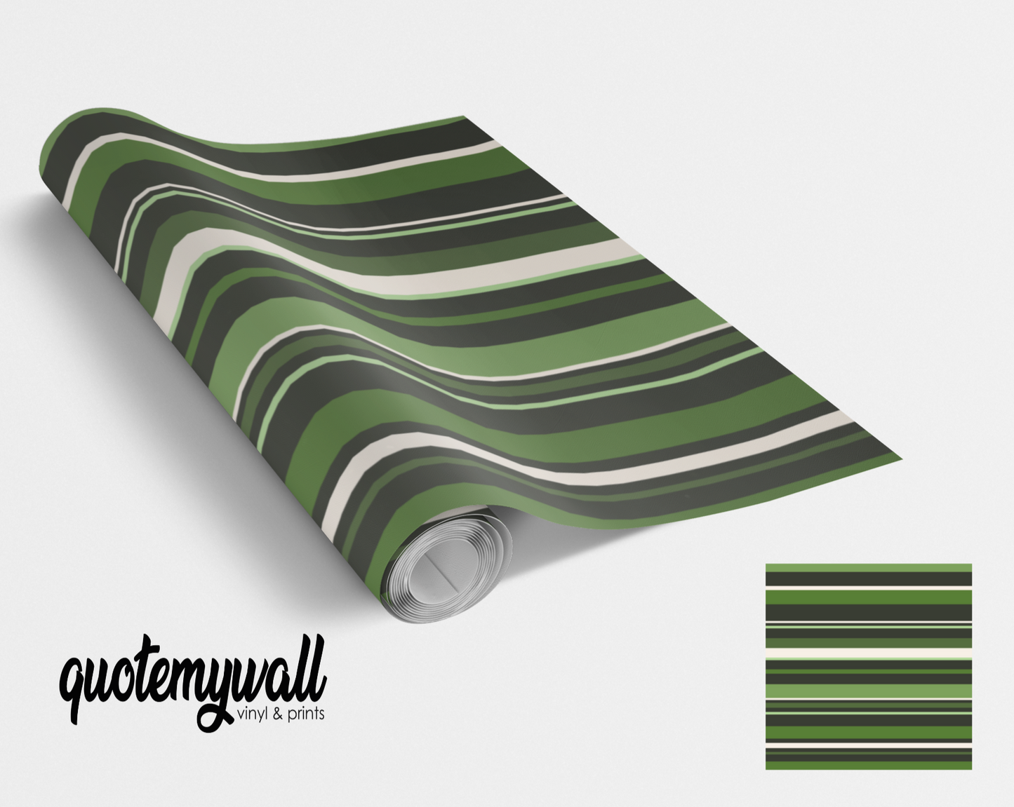 Green Gradient Linier Lines Self Adhesive Vinyl