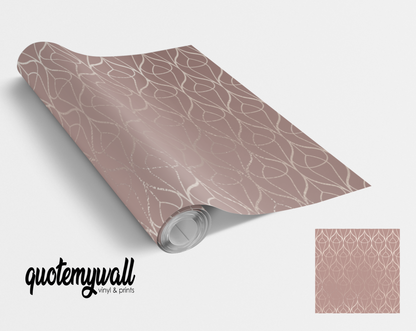 Pink Metallic Effect Line Baubles Self Adhesive Vinyl