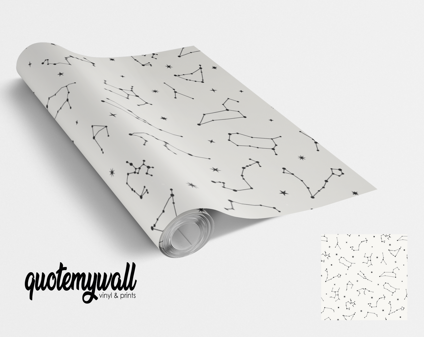 White Constellations Stars Astrology Vinyl Furniture Sticker