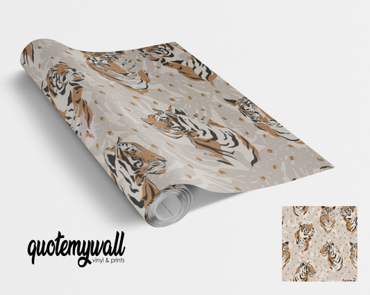 Safari Tiger Head Jungle Vinyl Furniture Wrap