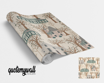 Buildings & Trees Scene Self Adhesive Vinyl