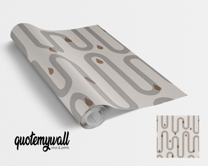 Wavy Zig Zag Teardrop Self Adhesive Vinyl