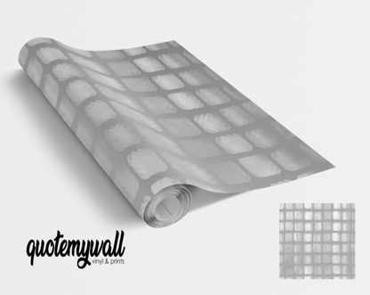 Silvery Grey Mosaic Tile Squares Self Adhesive Vinyl