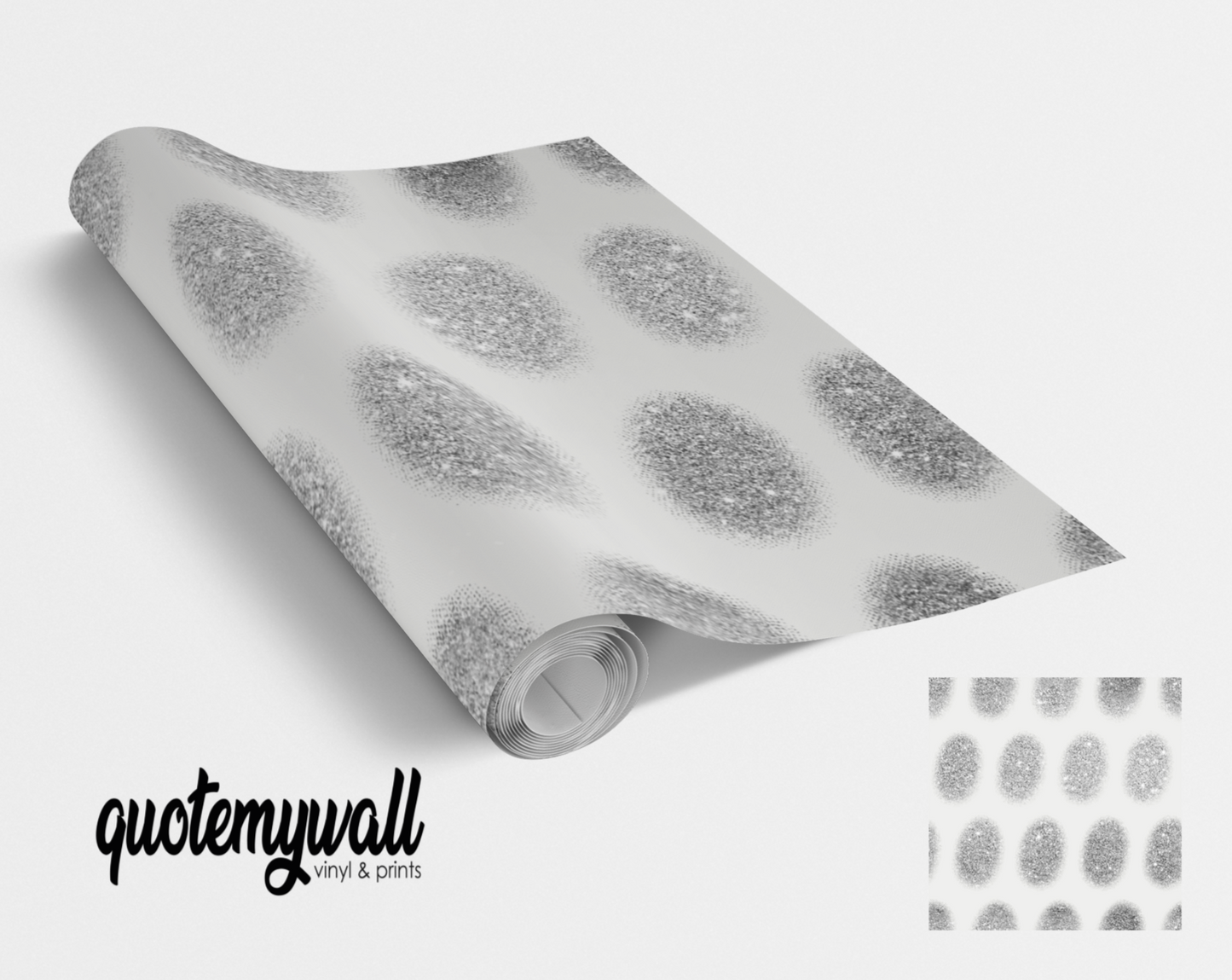 White & Grey Smudge Blobs Vinyl furniture Sticker