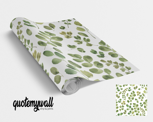 Eucalyptus Leaf Branches Vinyl Furniture Sticker