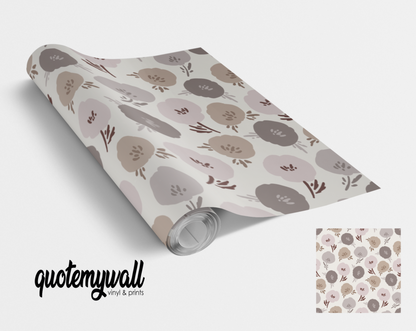 Taupe Dandelions Self Adhesive Vinyl