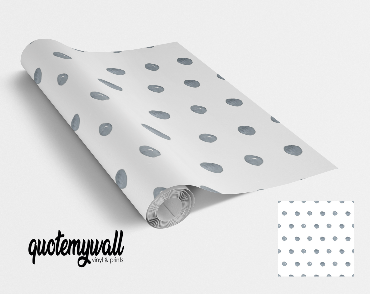 Grey Dotty Spots Self Adhesive Vinyl